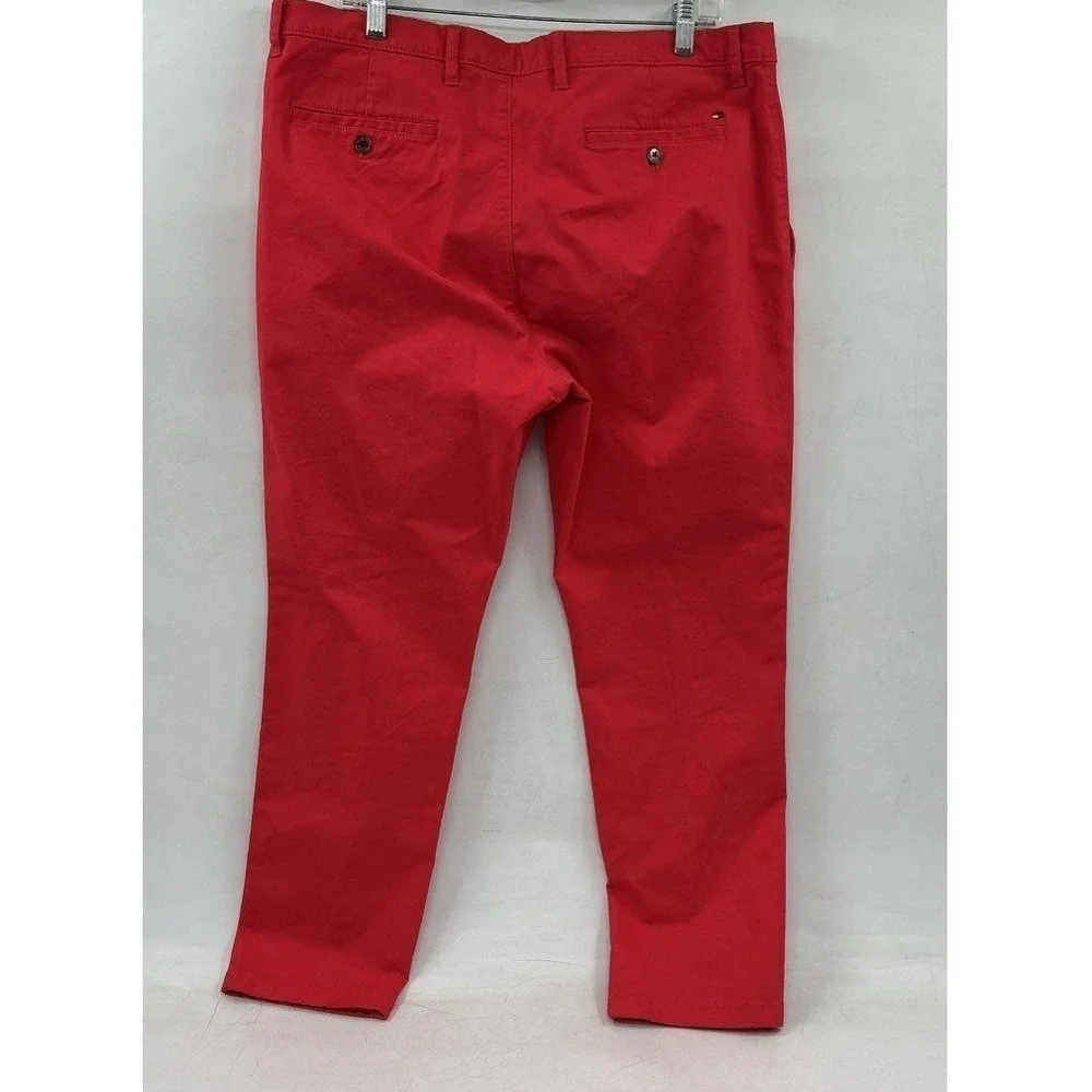 Tommy Hilfiger Red Slim Fit Stretch Pants - Sz 36W/30